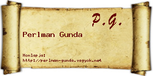 Perlman Gunda névjegykártya